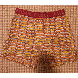 Men's American Eagle Orange Donut Print Boxers S